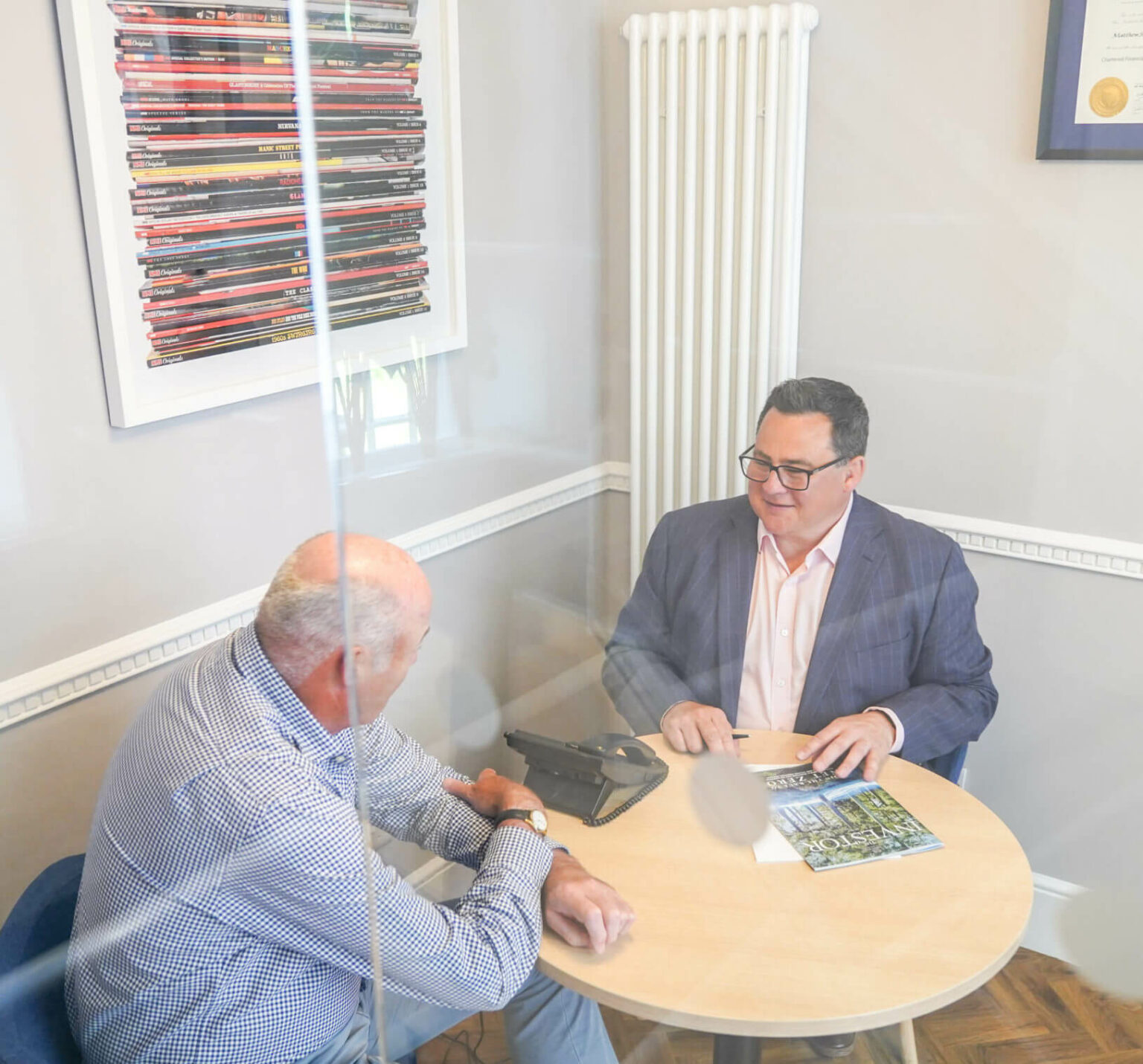 A client in conversation
